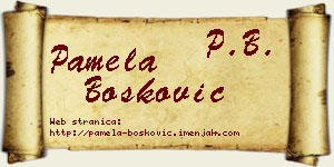 Pamela Bošković vizit kartica